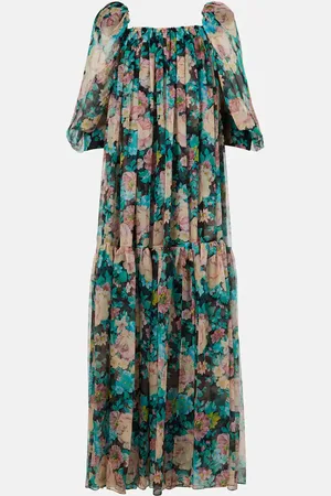 Chloé Chloé Robe longue en soie à fleurs