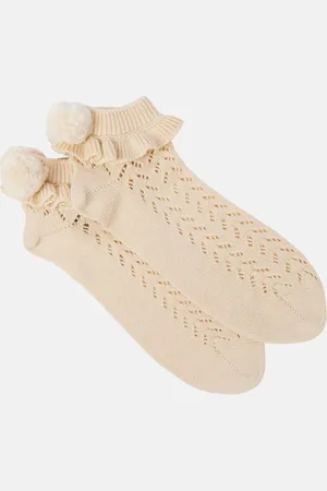 VALENTINO Chaussettes Pompom en coton