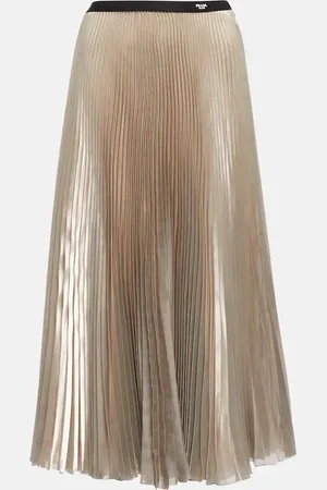 Prada Jupe midi métallisée