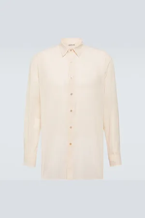 Auralee Chemise Oxford rayée en coton