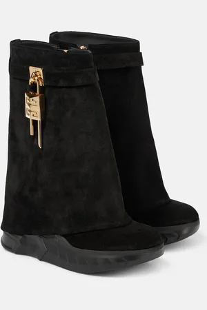 Givenchy Bottines Shark Lock Biker en daim