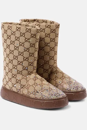 Gucci Bottines en toile GG à cristaux