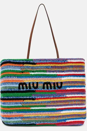 Miu Miu Cabas rayé en crochet