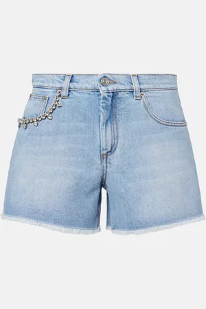 AREA Short en jean à ornements