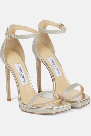 Jimmy Choo Sandales Alva 120 en cuir à paillettes