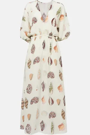 ERES Robe longue Coffea imprimée en soie