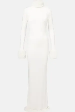 Ilkyaz Ozel Robe longue Priscilla en satin