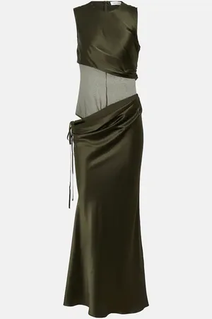 CHRISTOPHER ESBER Robe longue Verdant Falls en satin de soie