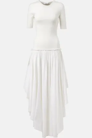 GABRIELA HEARST Robe longue Sirona en laine, soie et lin