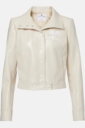 Courrèges Courrèges Veste en cuir synthétique à logo