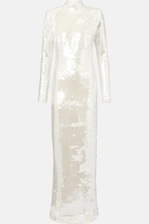 Ilkyaz Ozel Robe longue Catroux à sequins