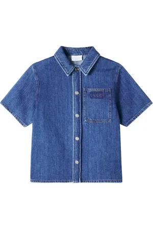 Gucci Chemise en jean à logo
