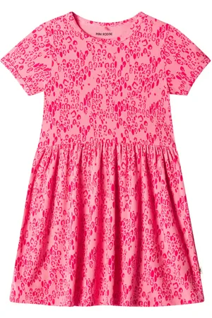 Mini Rodini Robe à motif léopard