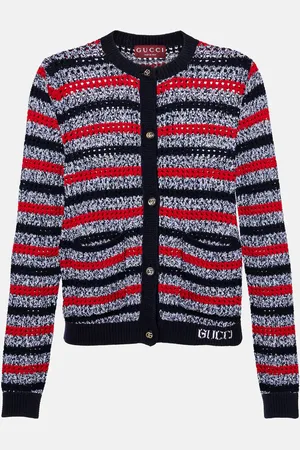 Gucci Cardigan rayé en coton mélangé