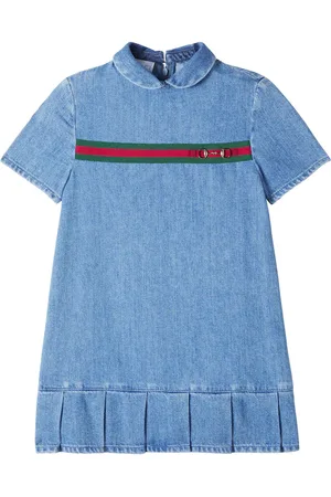 Gucci Robe Horsebit Web Stripe en jean