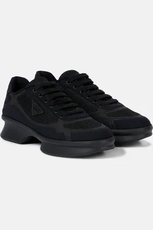 Prada Baskets en Re-Nylon et résille