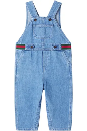 Gucci Bébé – Salopette Web Stripe en jean