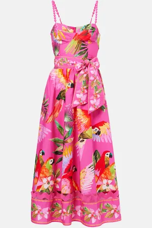 Farm Rio Robe midi imprimée en coton