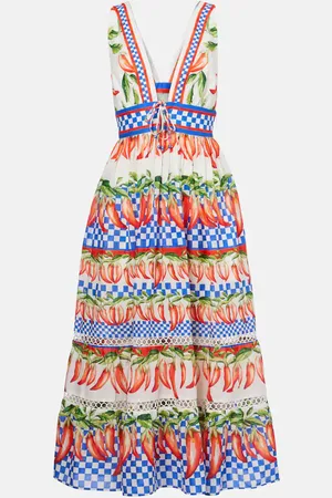 Farm Rio Robe midi imprimée en coton