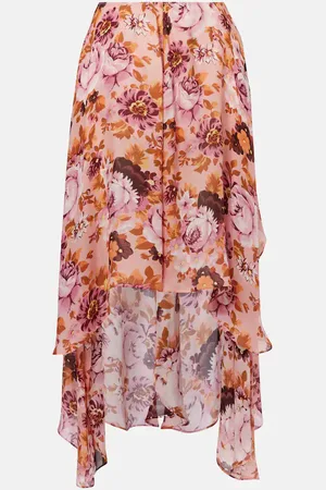Chloé Chloé Jupe midi en soie à fleurs