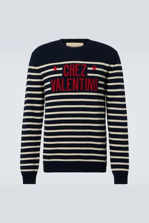 VALENTINO Pull Chez rayé en jacquard de laine