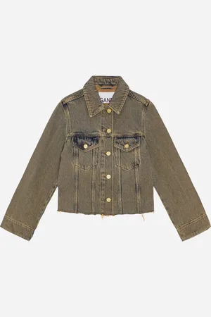 Ganni Overdyed Heavy Denim Jacket 34 - Shitake