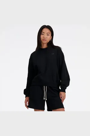 New Balance Femme Athletics French Terry Crew en , Coton Fleece, Taille L