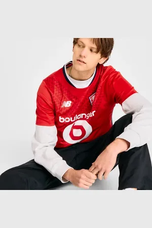 New Balance Homme Lille LOSC Home Short Sleeve Jersey en , Polyester, Taille L