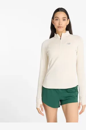 New Balance Femme Athletics Heat Grid 1/2 Zip en , Poly Knit, Taille L