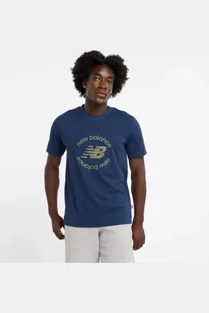 New Balance Homme Sport Round Graphic T-Shirt en , Jersey de coton, Taille L