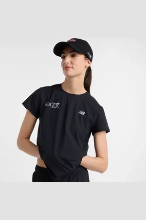 New Balance Femme London Edition Race Day Ultra Light T-Shirt en , Poly Knit, Taille L