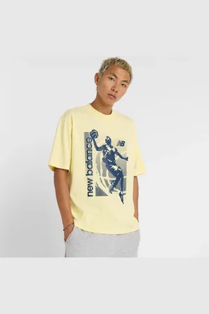 New Balance Homme Hoops Graphic Vintage T-Shirt en , Poly Knit, Taille 2XL