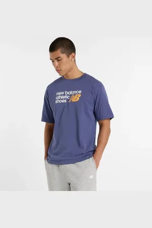 New Balance Homme Athletics Premium Relaxed Chest Logo T-Shirt en , Coton, Taille 2XL