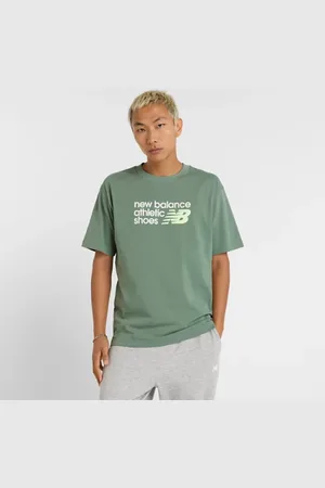 New Balance Homme Athletics Premium Relaxed Chest Logo T-Shirt en , Coton, Taille 2XL
