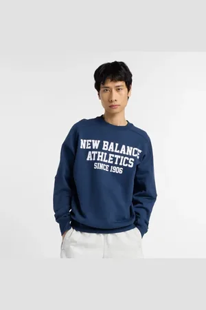 New Balance Homme Varsity French Terry Graphic Crew en , Coton, Taille 2XL
