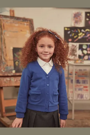 Next Cardigan scolaire en jersey à poches volantées en coton riche (3-16ans)8 ans (128 cm)
