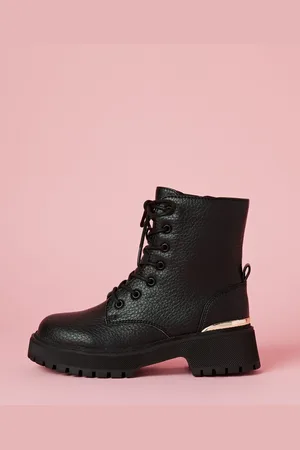 Lipsy London Rainbow Chunky Chaussures plates Faux Leather Party À lacets Ankle Boot