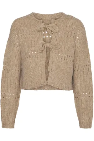 VERO MODA Manches longues Cravate Front Naud Detail Knitted Cardigan40