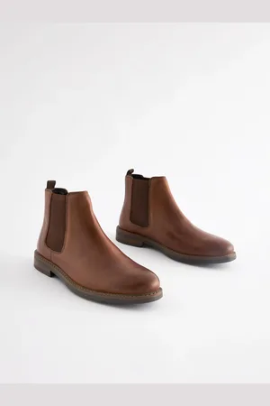 Next Bottes Chelsea en cuir cireux