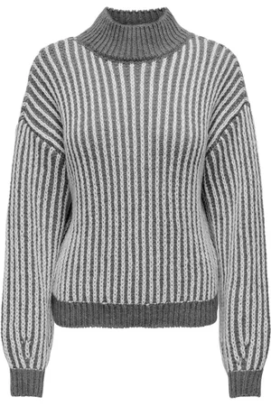 JDY Textured Rayure Col montant Pull44