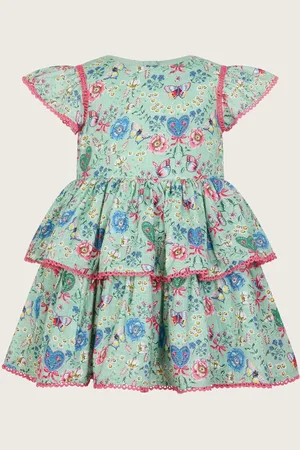 Monsoon Baby All-Over Butterfly Print 100% Cotton Dress3 - Mois 6 (62 - 68cm)