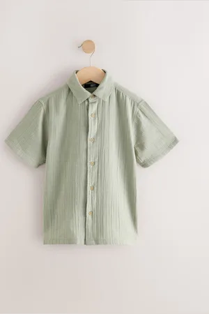 Next 100% Coton Manches courtes Chemises texturées (3-16yrs)158164cm