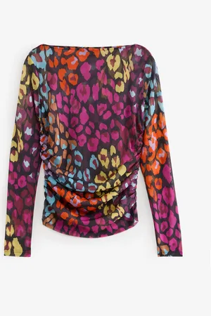 Next Manches longues Mesh Ruched Top54
