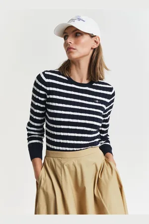 GANT Stretch Cable Crew Neck Jumperlarge
