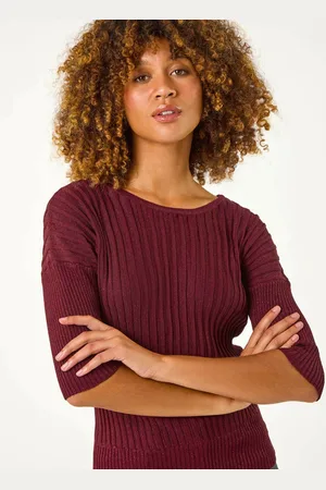 Roman Shimmer Ribbed Knitted Jumper46
