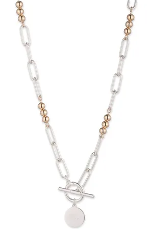 Ralph Lauren Gold Tone 17inch Beaded Link Pendantun