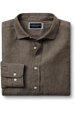 Charles Tyrwhitt Coupe ajustée Plain Manches courtes Pure 100% Lin ChemisesXL