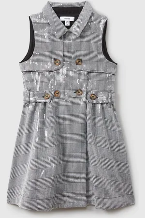 Reiss Gweneth Sequin Peignoir à double boutonnage en dents de chien6 - 7 ans (116 - 122cm)