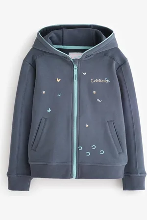 LeMieux Blue Mini Charlie Zip Through Dusk Hoodie134140cm
