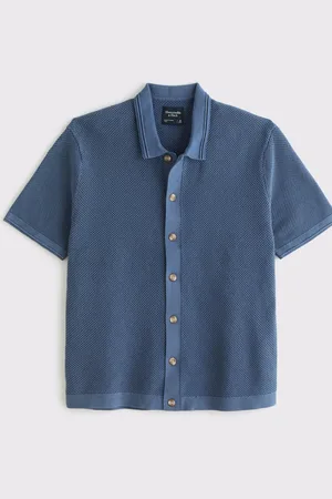 Abercrombie & Fitch Polo 100% coton boutonné en maillexlarge